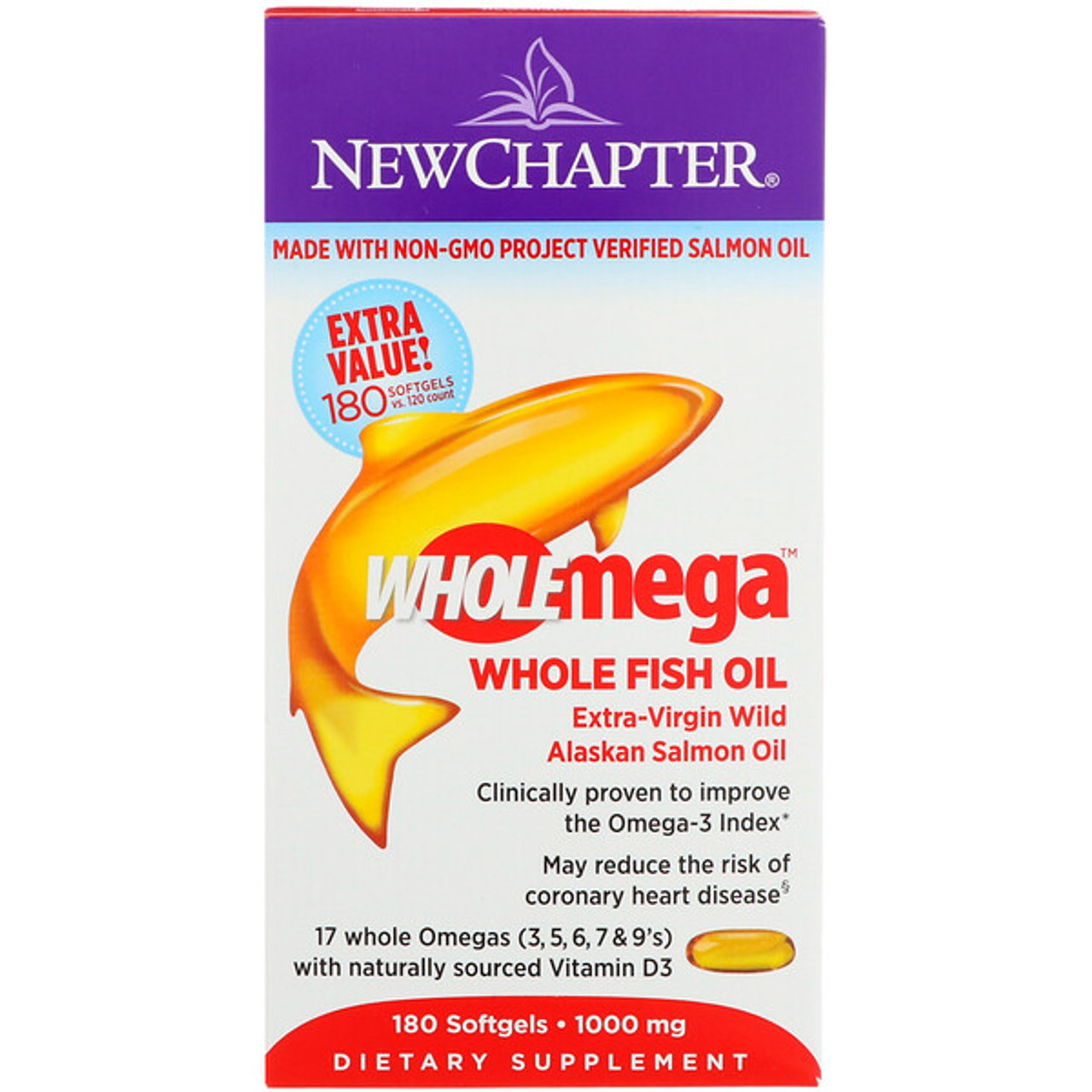 New Chapter Wholemega Whole Fish Oil 180s