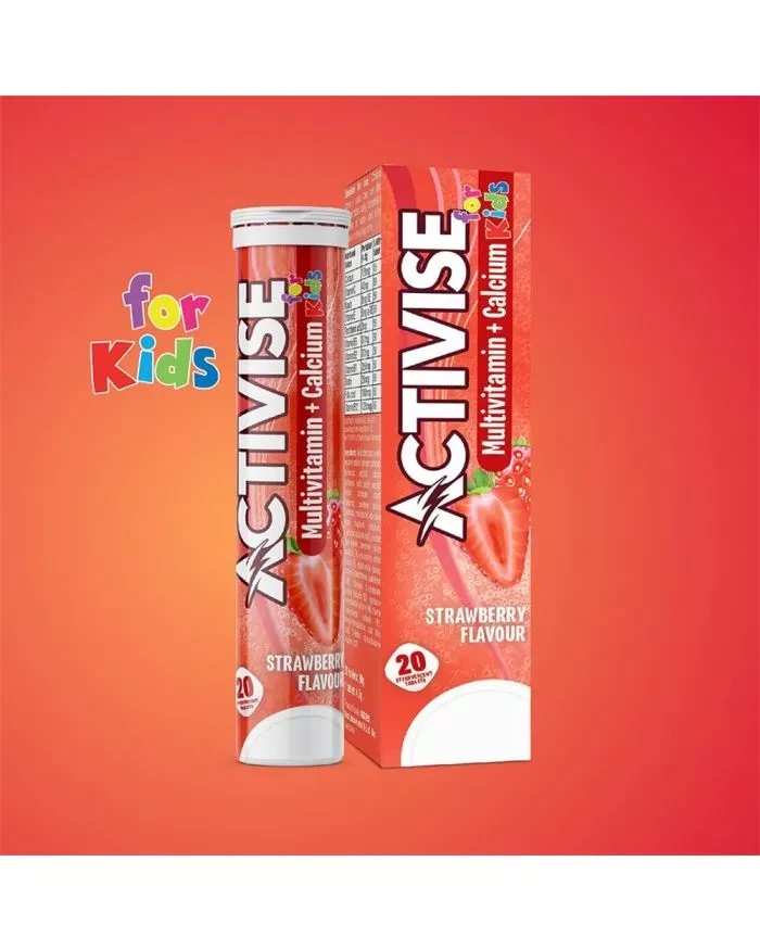 Activise Kids Multivitamin + Calcium Strawberry 20s