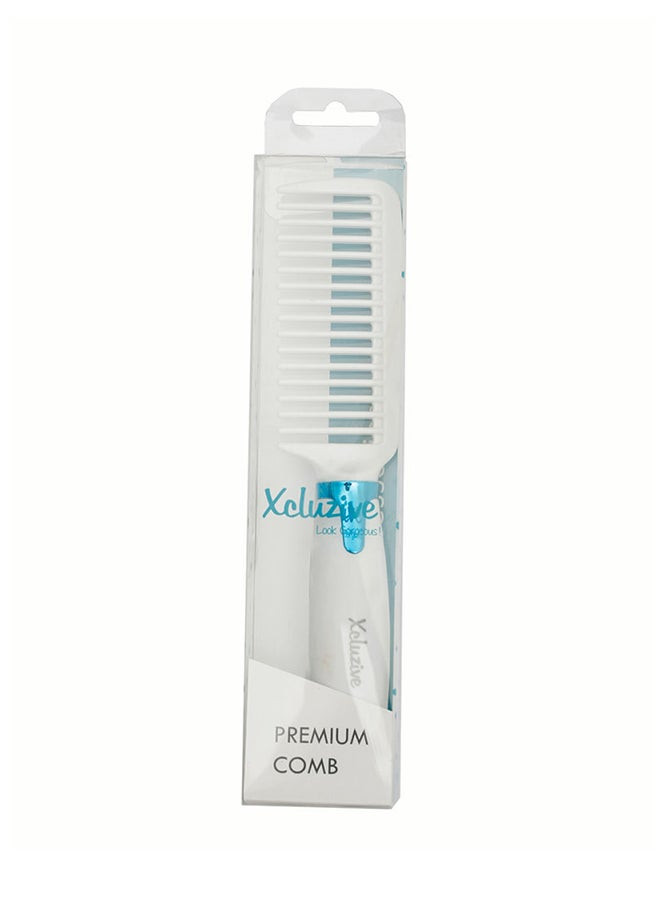 Xcluzive White/Blue Premium Hair Comb