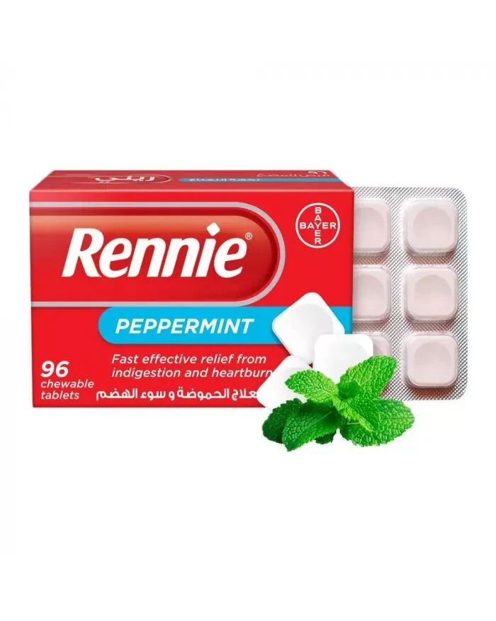 Buy Rennie Peppermint Chewable Tablets 96'S Online at Best Price in UAE