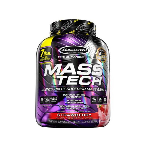 Muscle Tech Mass Tech Performance Series Strawberry 7 Lb