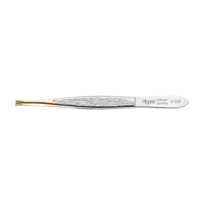 Nippes 9SGP Tweezer Gold Tip Crab Claw Bented