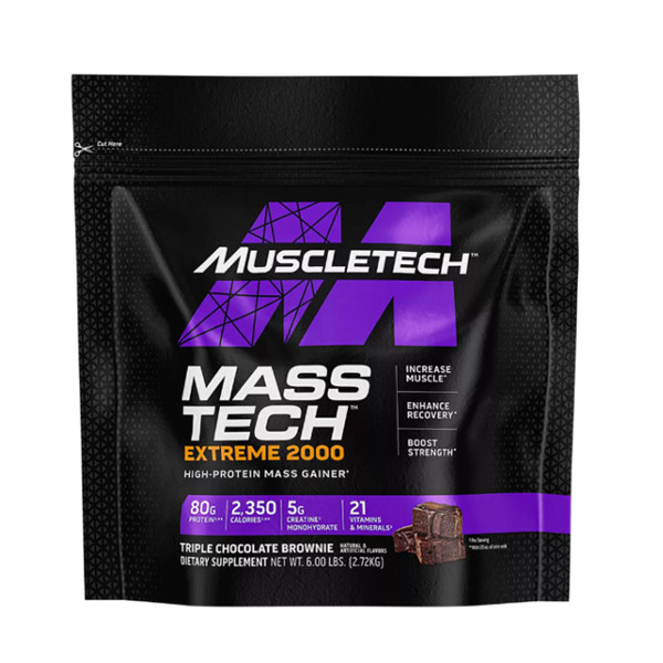 Muscle Tech Mass Tech Extreme 2000 Triple Chocolate Brownie 6 Lb