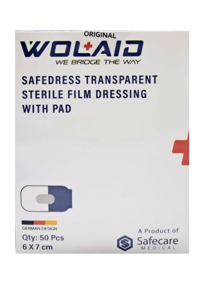 Wolaid Trnsp Steril Wound Dressing Pad 50"S 6X7Cm