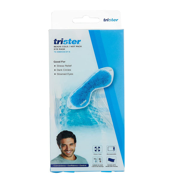 TRISTER BEADS COLD/HOT PACK EYE MASK 17CM X 7CM