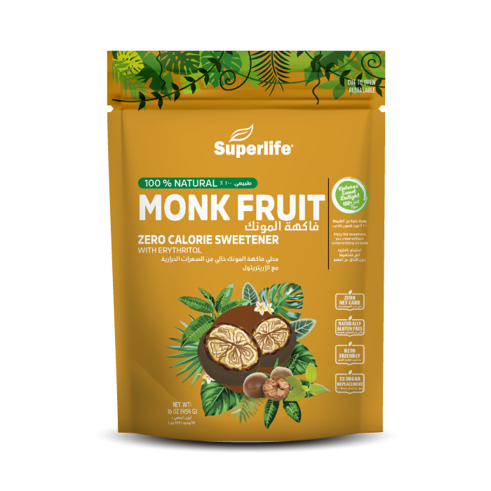 Superlife Monk Fruit With Erythritol Sweetener 454g