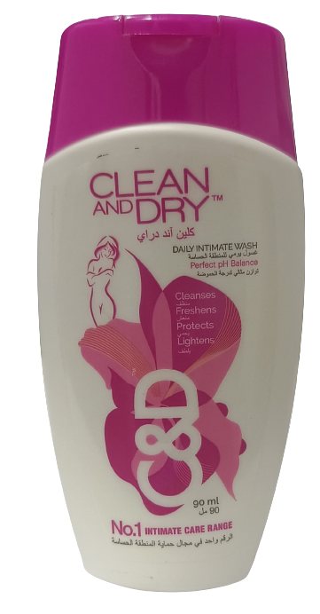 clean and dry Daily Intimate Wash 90ml