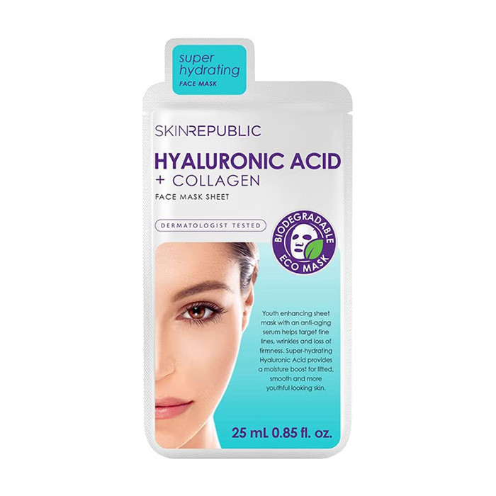Skin Republic Hyaluronic Acid+Collagen Face Mask Sheet 25ml
