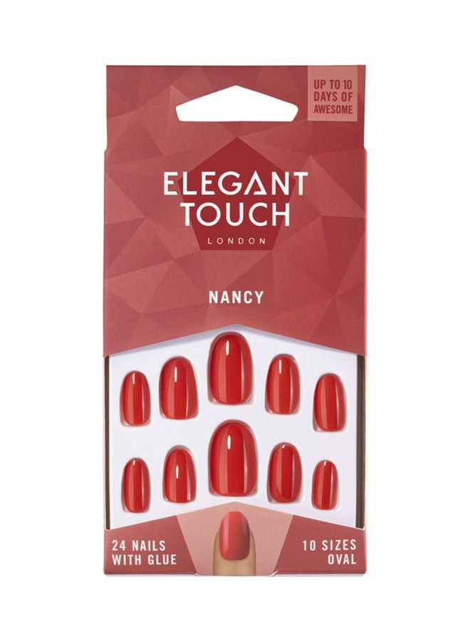 ELEGANT TOUCH  - Nancy Red Polished Nails