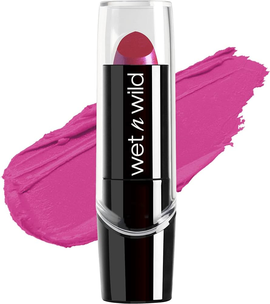 WET N WILD SILK FINISH LIPSTICK - 3.6 GM, 527B FUCHSIA WITH BLUE PEARL