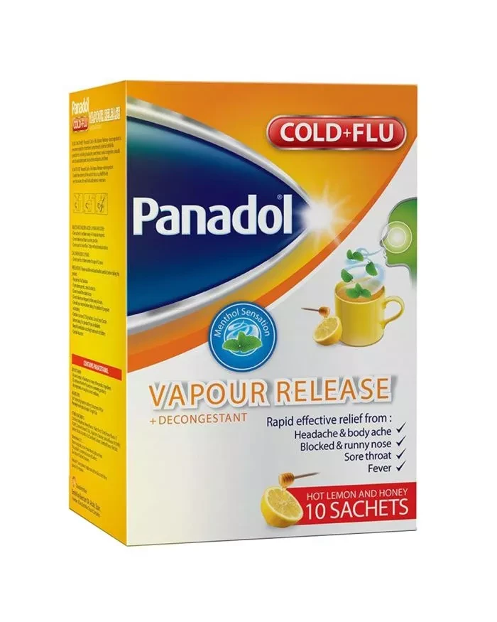 Panadol Vapour Release Hot Lemon & Honey Sachets 10'S