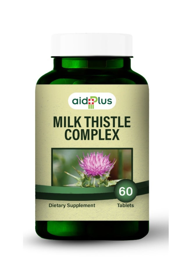 Aidplus 450 Mg Milk Thistle Complex  – 60 Capsules, Liver Support, Detox, And Antioxidant Protection