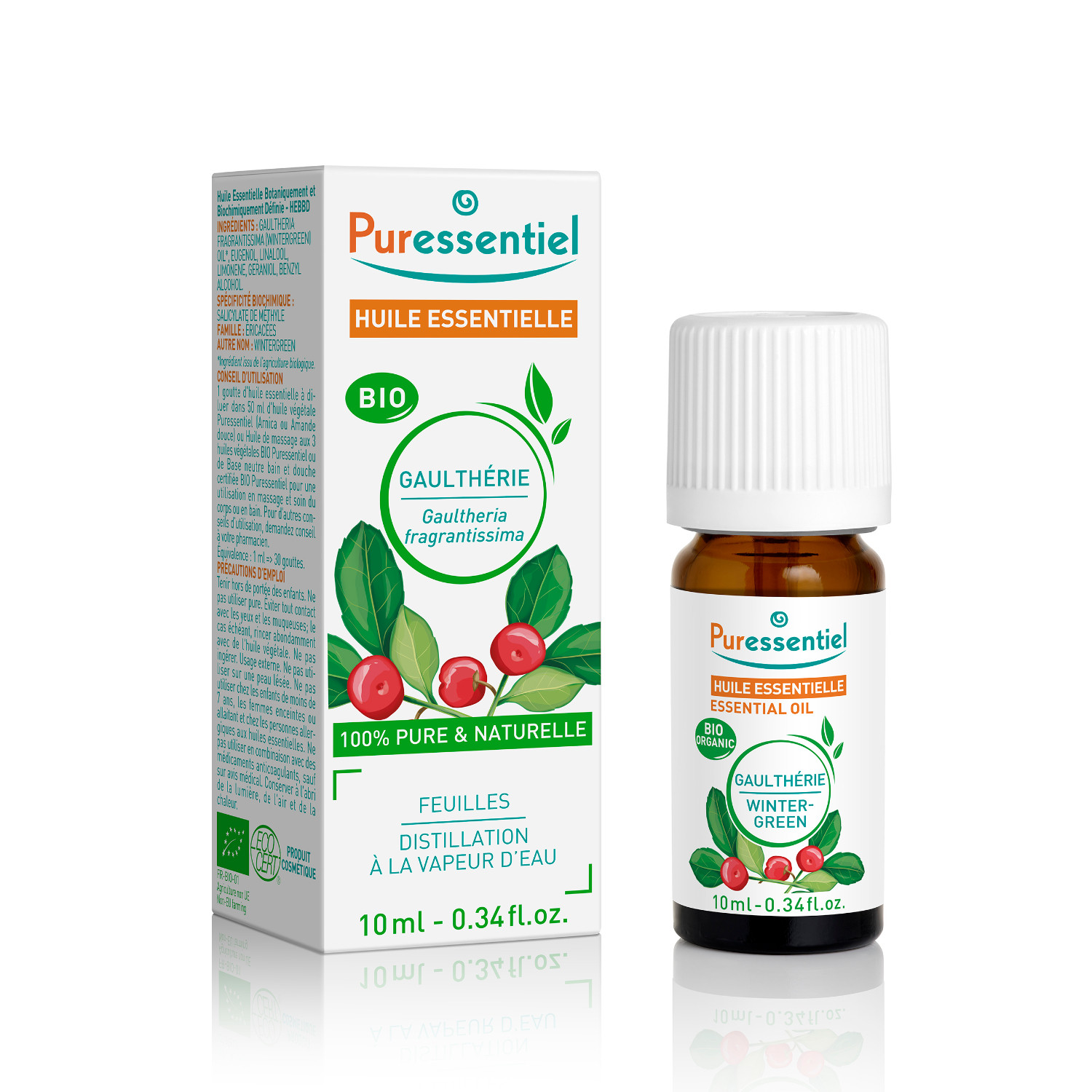 Puressentiel Organic Essential Oils Wintergreen 10ml