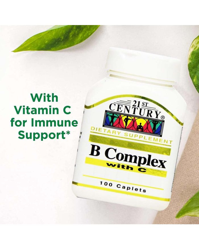 Buy 21st Century B Complex with C Caplets 100'S Online at Best Price in ...