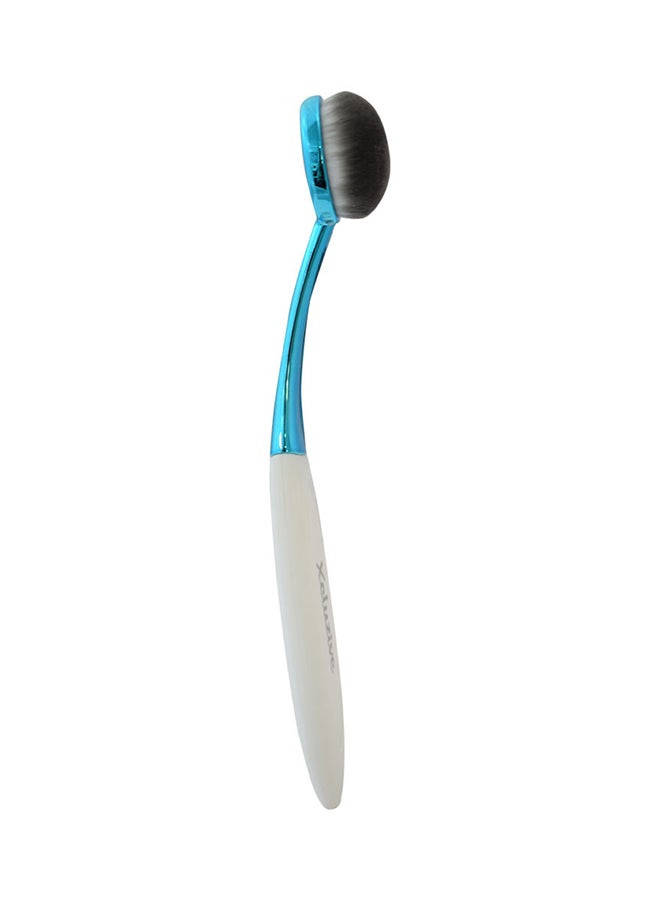Xcluzive White/Blue Oval Make Brush