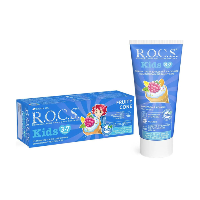 Rocs Kids Fruity Cone Toothpaste 35ml (3-7 Y)