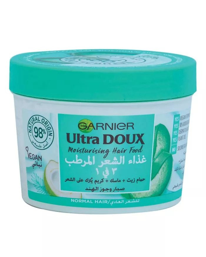 GARNIER ULTRA DOUX - Moisturising Aloe Vera 3-in-1 Hair Food For Normal Hair 390ml