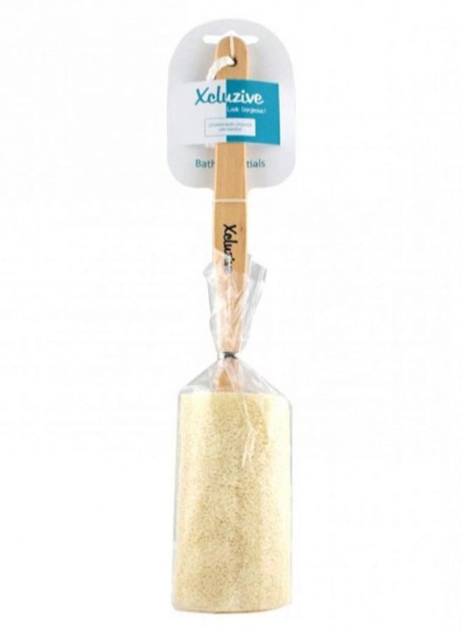 Xcluzive Bath Loofah Sponge With Handle Beige