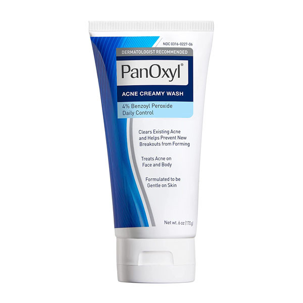 PanOxyl Antimicrobial Acne Creamy Wash, 4% Benzoyl Peroxide, 6 Ounce