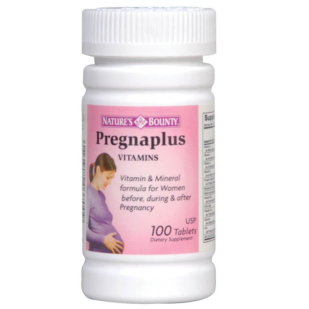 NATURE'S BOUNTY PREGNAPLUS VITAMIN TABLETS 100'S