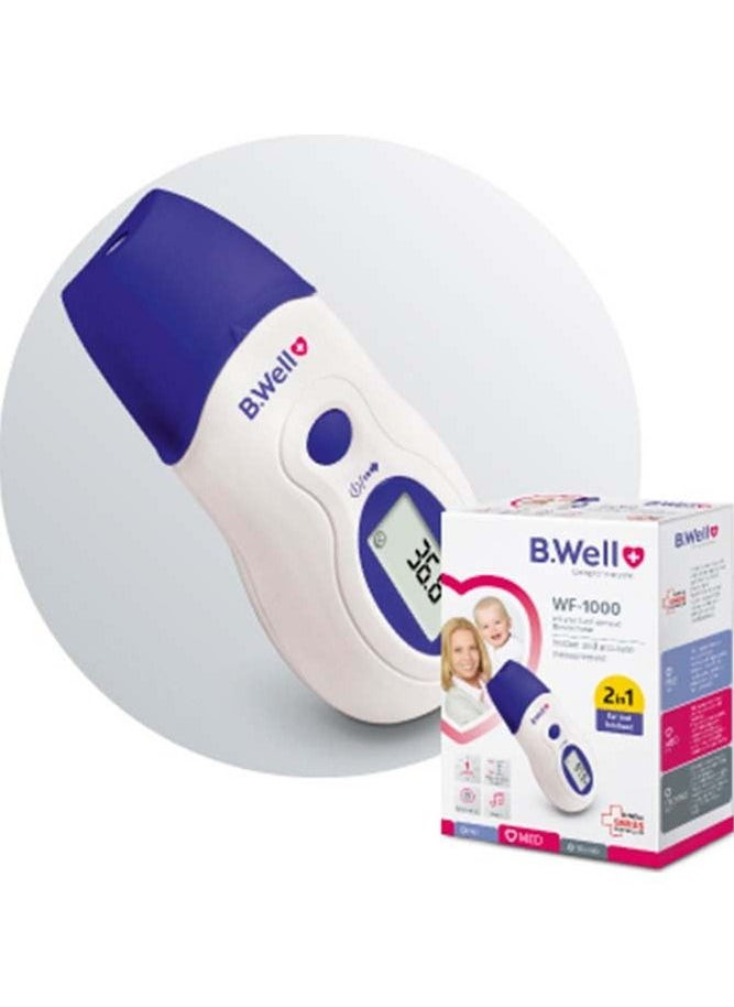B.Well Swiss Digital Thermometer WF-1000 Infrared Ear & Forehead 2in1
