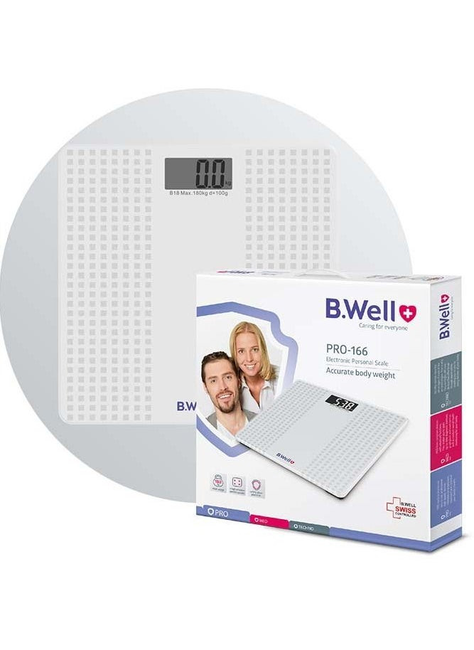 B.Well Swiss  Electronic Personal Weighing Scale PRO-166