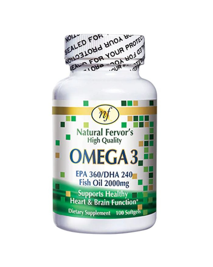 Natural Fervor's High Quality Omega 3 Softgels 100'S