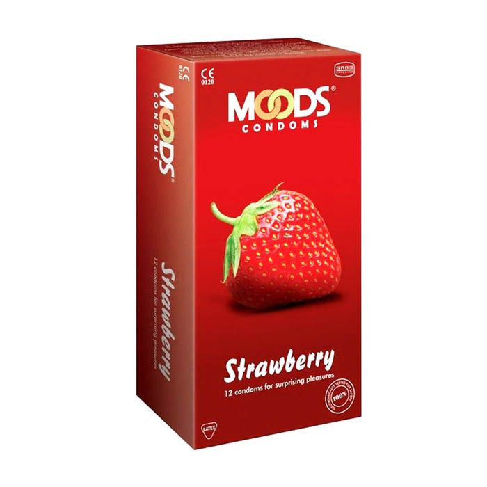 Moods Strawberry Condoms 12'S