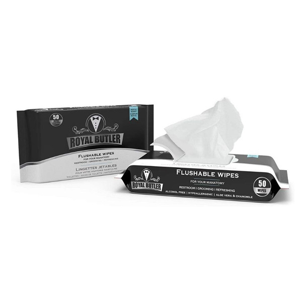 Aleva Naturals Royal Butler Flushable Wipes 50'S