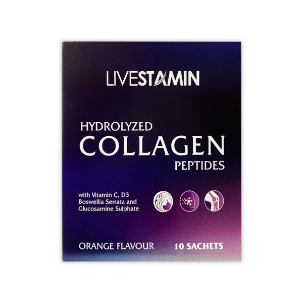 LIVESTAMIN HYDROLYZED COLLAGEN PEPTIDES 10SACHETS