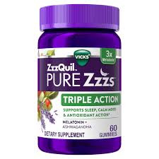 Vicks ZzzQuil PURE Zzzs Triple Action, Gummies 60