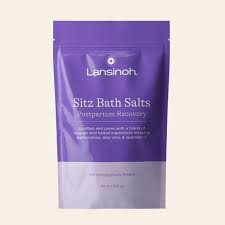 Lansinoh 10 Ounce Sitz Bath Salts Postpartum Essentials, Epsom Salts With Soothing and Calming Ingredients Including Lavender Oil, Frankincense and Aloe Vera