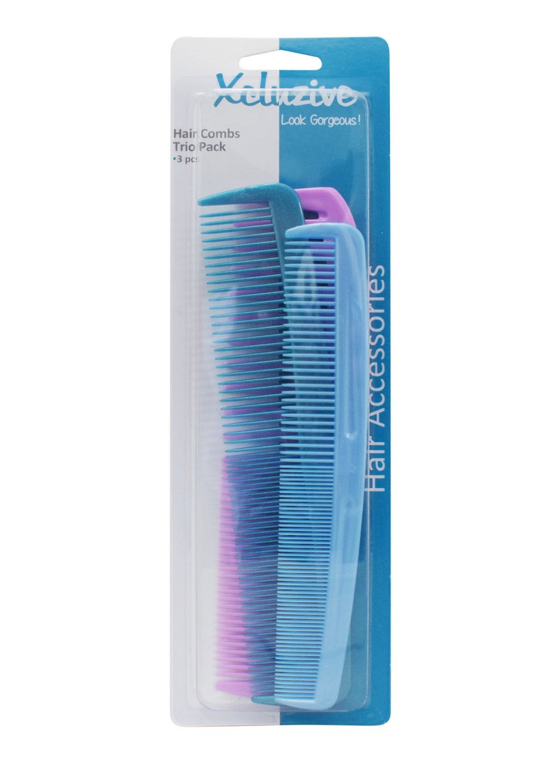 Xcluzive X/Z Hair 3 Pcs Combs Trio Pack