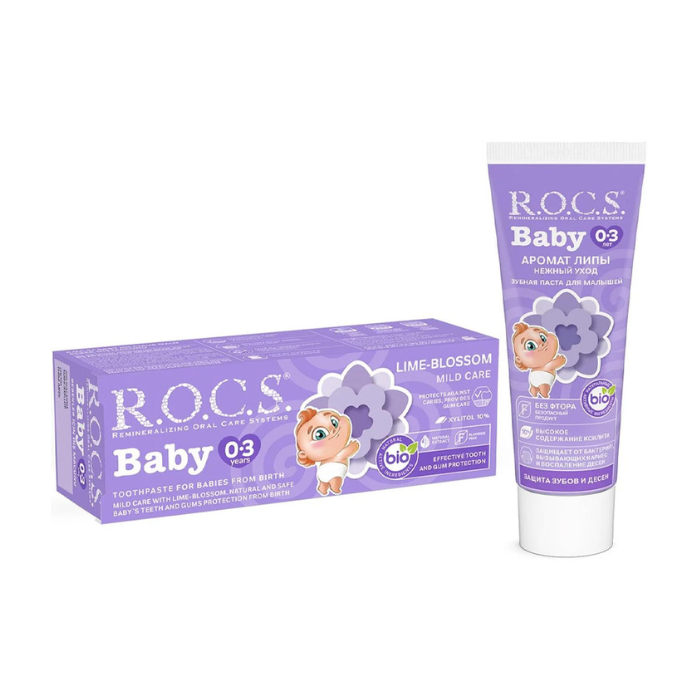 Rocs Baby Mild Care With Lime Blossom Toothpaste 35ml (0-3 M)