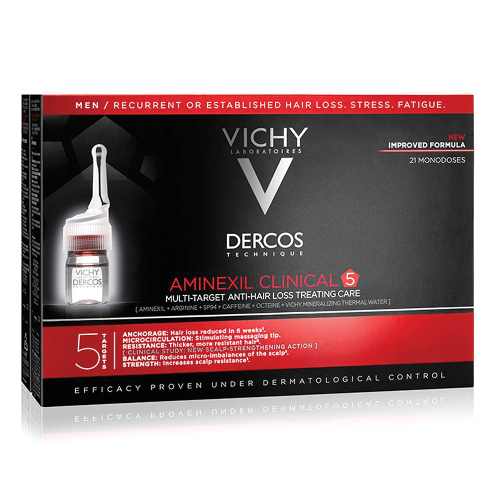 VICHY DERCOS AMINEXIL CLINICAL 5 MEN MONODOSES 6 ML 21'S