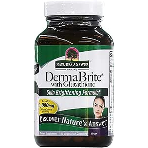 Nature's Answer DermaBrite WIth Glutathione Vegetarian Capsules For Skin Brightening , Pack of 60s