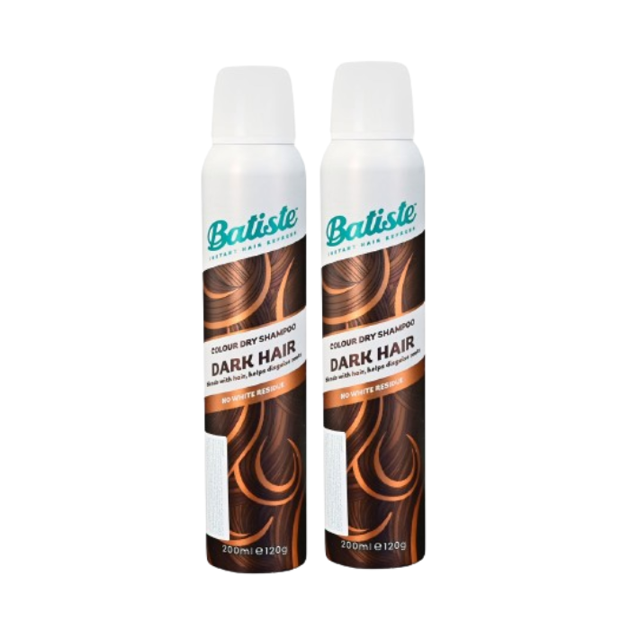 Batiste 200ml Colour Dry Shampoo Dark Hair  Twin Pack Promo