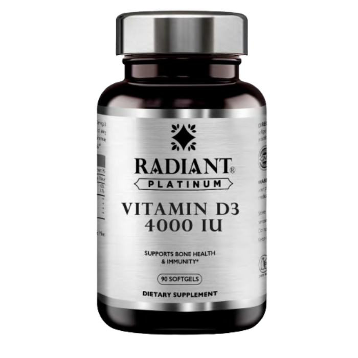 Radiant Platinum Vitamin D3 4000 IU 90 Softgels