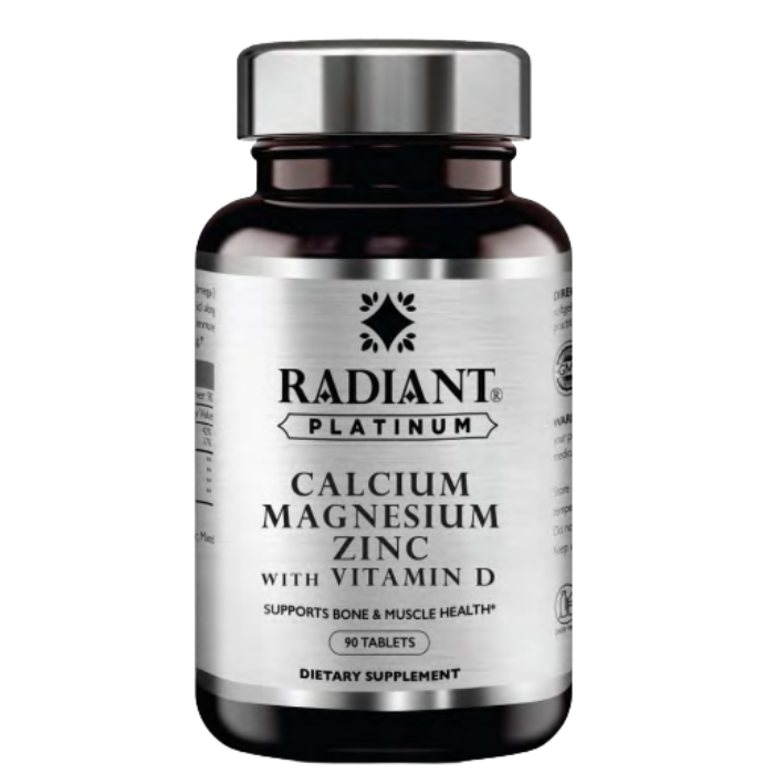 Radiant Platinum Calcium Magnesium Zinc with Vitamin D 90 Tabs