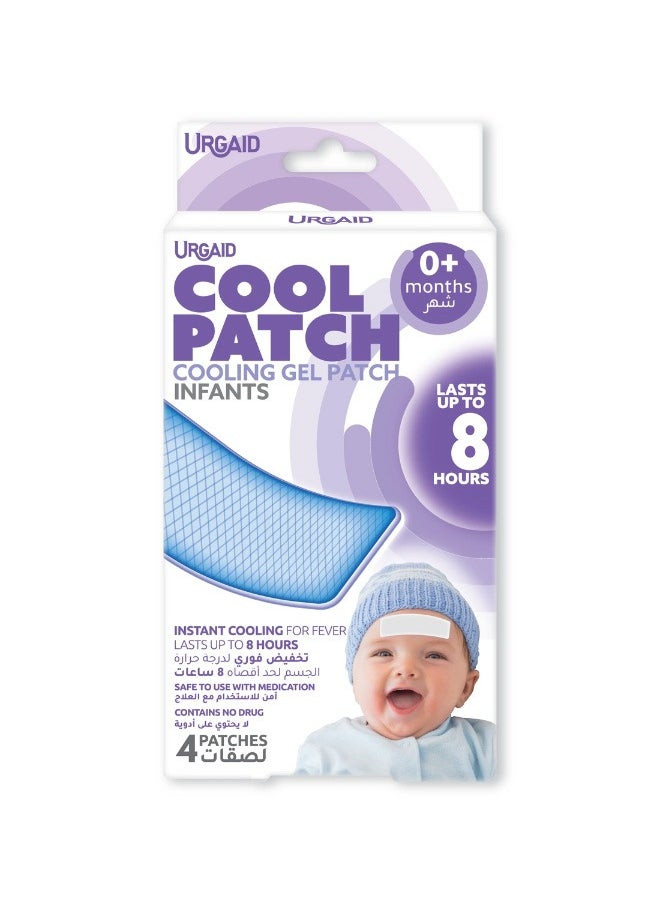 URGAID  0+ Months Pack of 4 Patches Cool Patch Cooling Gel Patch for Infants, Lasts Up to 8 Hours
