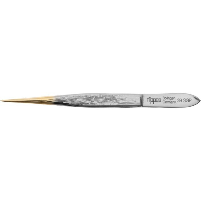 Nippes 39SGP  Tweezer Gold Tip Pointed