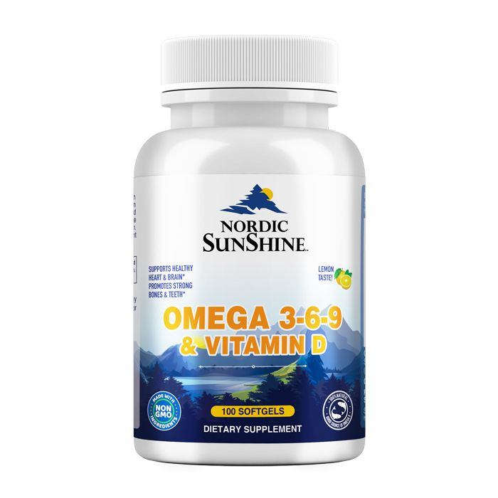 Nordic Sunshine Omega 3-6-9 688mg & Vitamin D  Softgels 100's 25mg