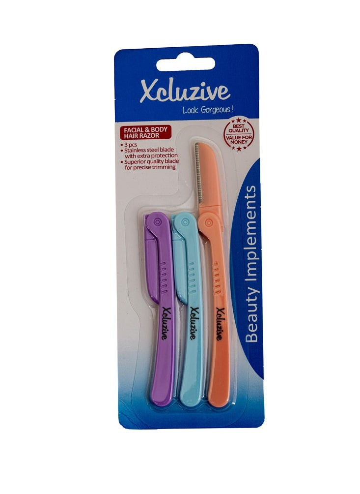 Xcluzive 3 pcs Facial & Body Hair Razor