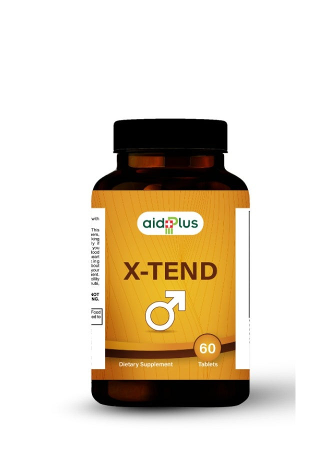 Aidplus X-Tend For Men 60 Capsules -  For Vitality, Performance & Overall Wellness - Supports Energy, Muscle Health & Hormonal Balance
