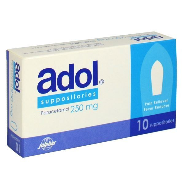 ADOL 250 MG SUPPOSITORY 10'S PACK