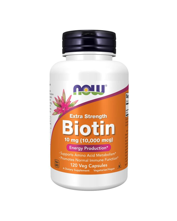 Now Extra Strength Biotin 10,000 mcg Vegetarian Capsules 120'S