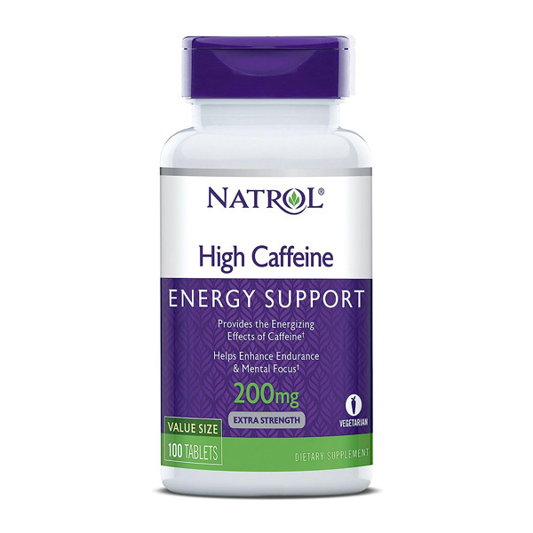 Natrol High Caffeine Energy Support 200 MG 100 Tablets