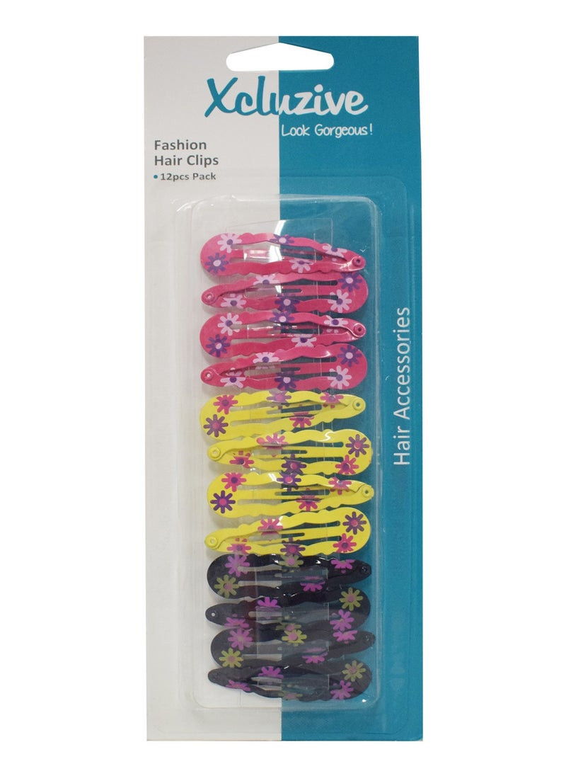Xcluzive 12pcs Fashion Hair Clips