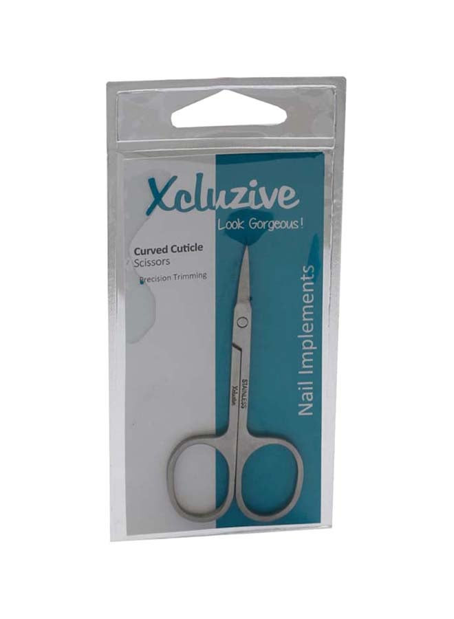 Xcluzive Silver Curved Cuticle Scissor