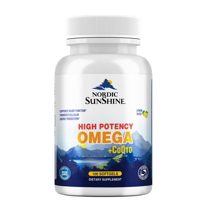 Nordic Sunshine High Potency Omega 1280mg + Coq 10 Softgels 100's 100mg